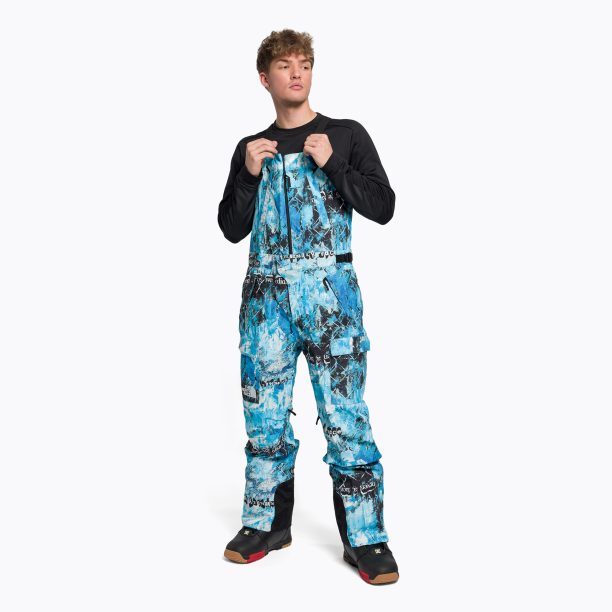 Мъжки панталони за сноуборд The North Face Printed Dragline Bib blue NF0A7ZUG9C11