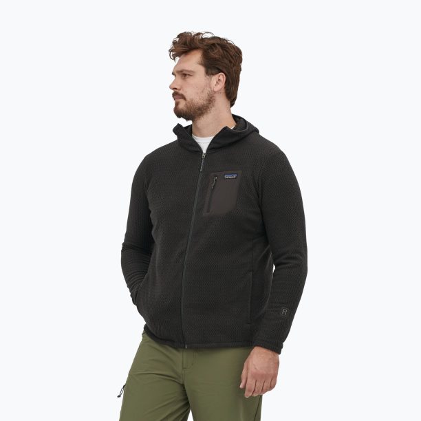 Мъжки поларен суитшърт Patagonia R1 Air Full-Zip black