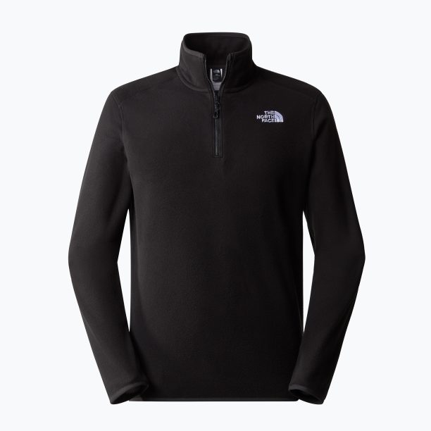 Мъжки поларен суитшърт The North Face 100 Glacier 1/4 Zip black