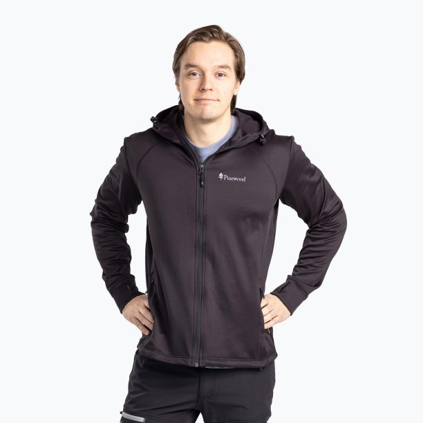 Мъжки потник с качулка Pinewood Finnveden trekking sweatshirt black