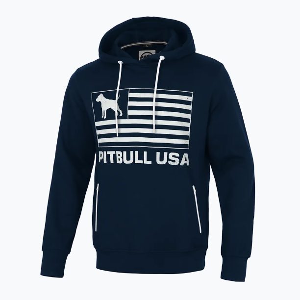 Мъжки потник с качулка Pitbull West Coast Usa dark navy