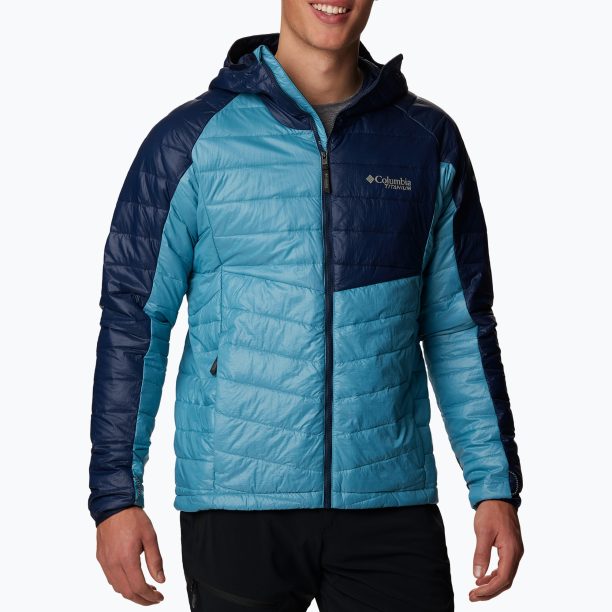 Мъжки пухени якета Columbia Platinum Peak с качулка shasta/collegiate navy