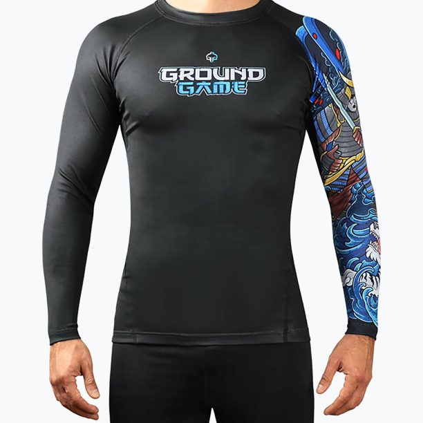 Мъжки рашгард Ground Game Yokai 3.0 Rashguard black/blue