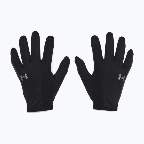 Мъжки светлоотразителни ръкавици за бягане Under Armour Storm Run Liner black/black