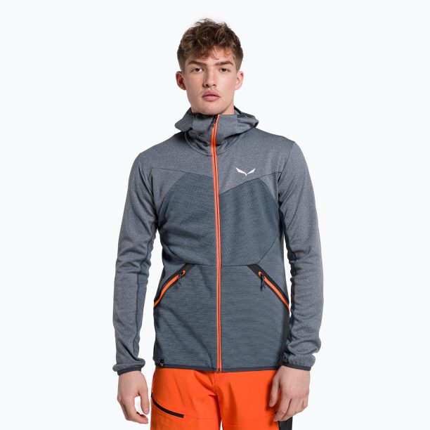 Мъжки суитчър Salewa Puez Melange PL FZ Hoody от полар син 00-0000027386