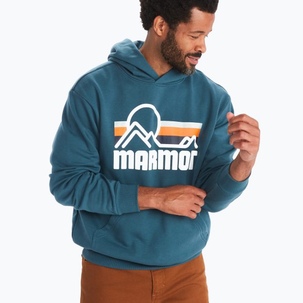 Мъжки суитшърт Marmot Coastal Hoody светлосин за трекинг M1425821541