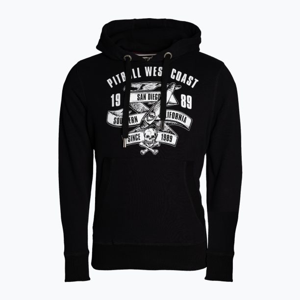 Мъжки суитшърт Pitbull West Coast Hooded Oldschool Razor black