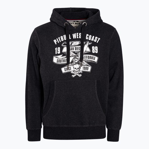 Мъжки суитшърт Pitbull West Coast Hooded Oldschool Razor charcoal melange