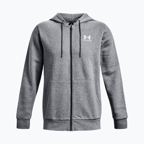 Мъжки суитшърт Under Armour Essential Fleece Full Zip Hood Training Grey 1373881