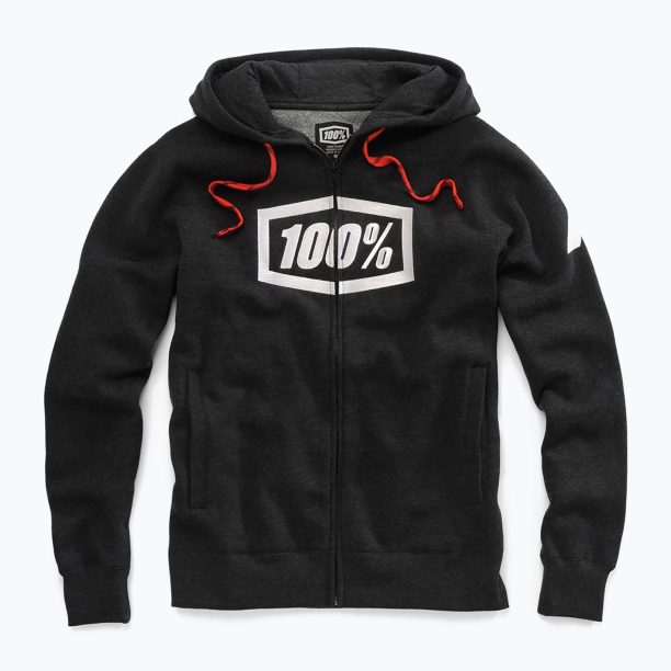 Мъжки суитшърт за колоездене 100% Syndicate Zip Hooded Sweatshirt black 36017-181-11