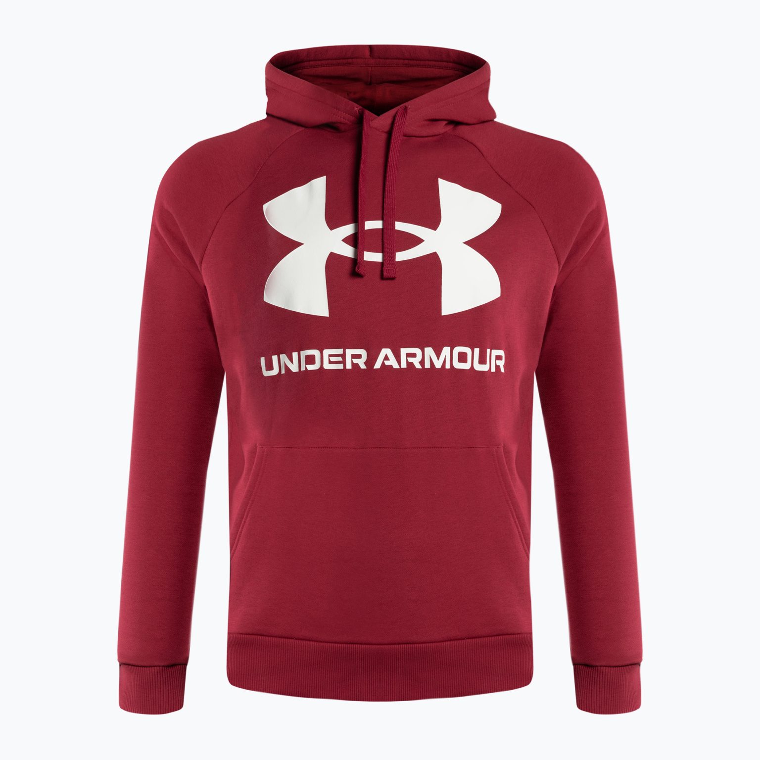 Мъжки суитшърт за тренировки Under Armour Rival Fleece Big Logo HD червено и бяло 1357093-664