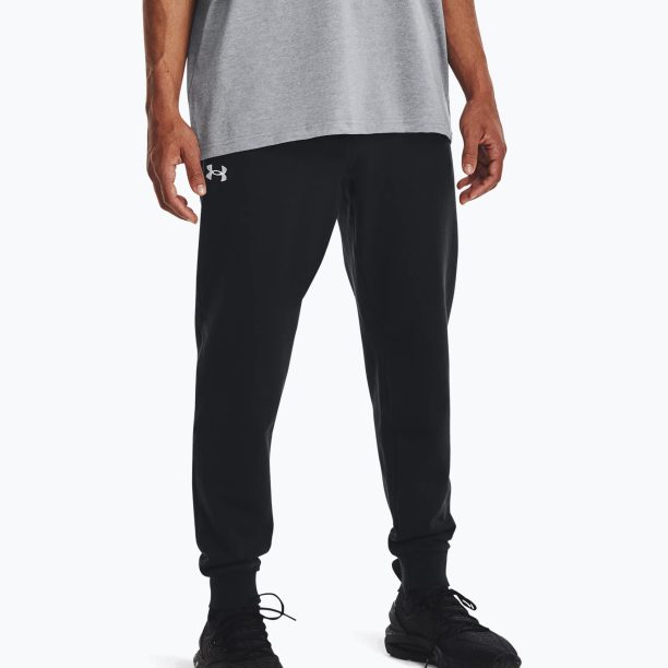 Мъжки тренировъчни панталони Under Armour Rival Fleece Joggers black/white