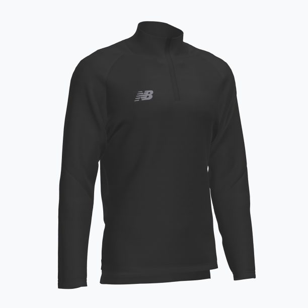 Мъжки футболен суитшърт New Balance Training 1/4 Zip Плетено черно NBEMT9035