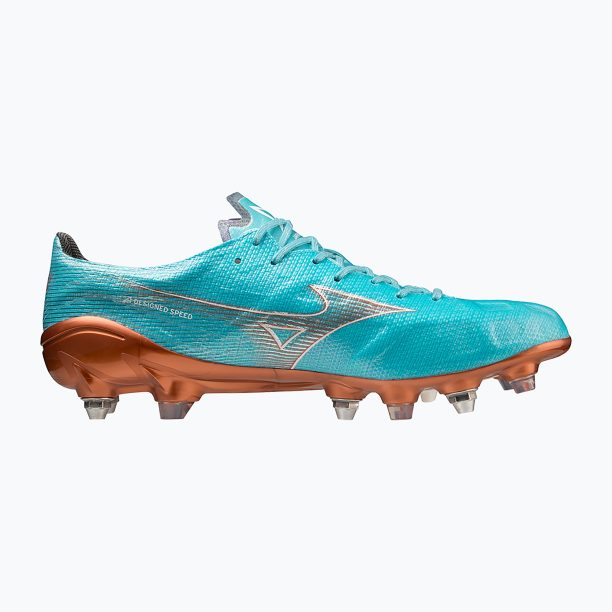 Мъжки футболни обувки Mizuno Alpha JP Mix blue curacao/snow white/redbsatin