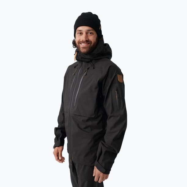 Мъжко дъждобранно яке Fjällräven Keb Eco-Shell black F82411