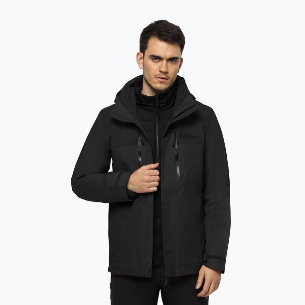 Мъжко дъждобранно яке Jasper на Jack Wolfskin черно 1115261_6000_006