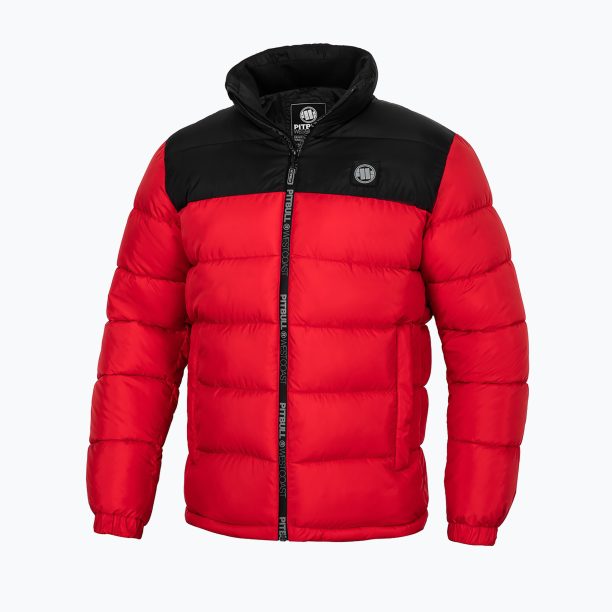 Мъжко зимно яке Pitbull West Coast Boxford Quilted black/red