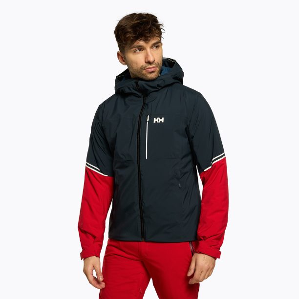 Мъжко ски яке Carv Lifaloft на Helly Hansen в тъмносиньо и червено 65777_597