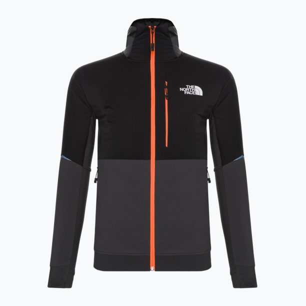 Мъжко ски яке The North Face Dawn Turn Hybrid Ventrix Hoodie asphalt grey/black/shocking orange