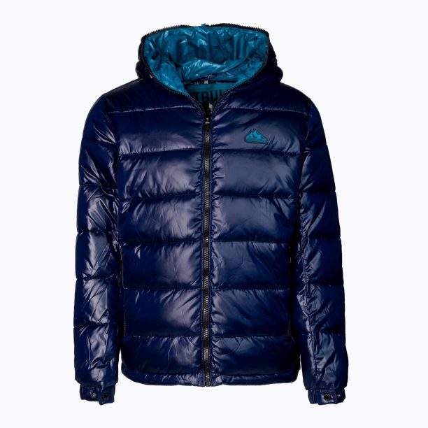 Мъжко яке с пух Pitbull West Coast Quilted Hooded Shine dark navy