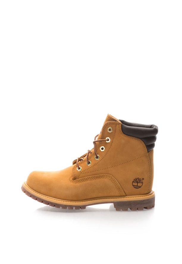 Непромокаеми боти в камел от набук Timberland