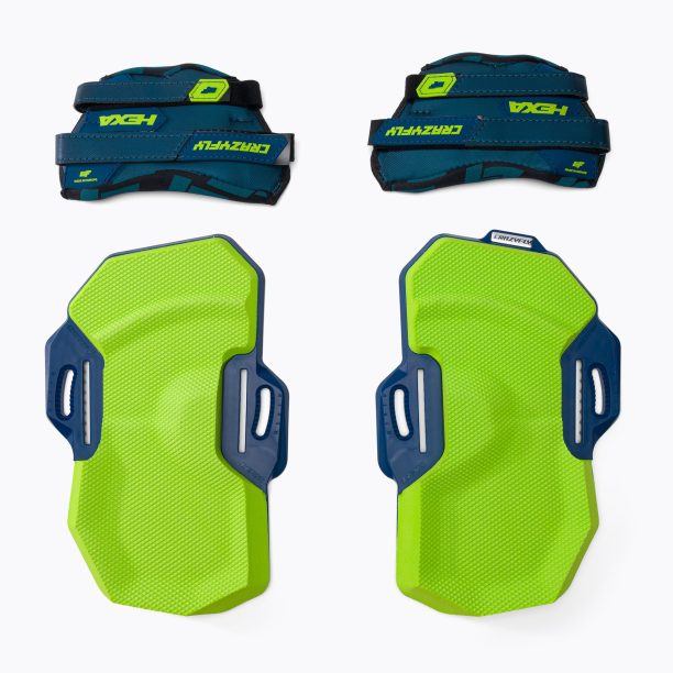 Подложки и ремъци за кайтборд CrazyFly Hexa II Binding Small blue-green T016-0264