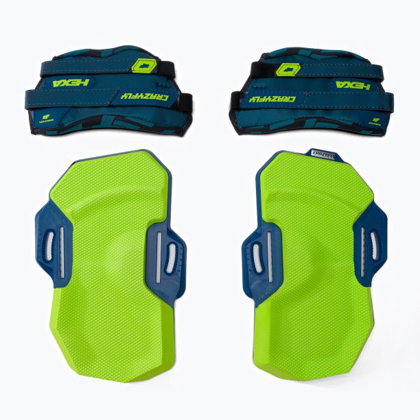 Подложки и ремъци за кайтборд CrazyFly Hexa II Binding blue-green T016-0260