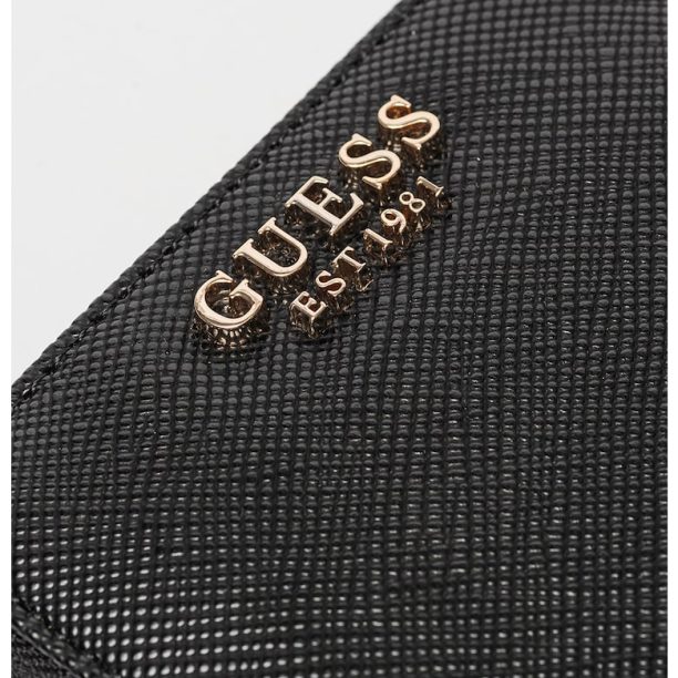 Портмоне Laurel от еко кожа с метално лого Guess