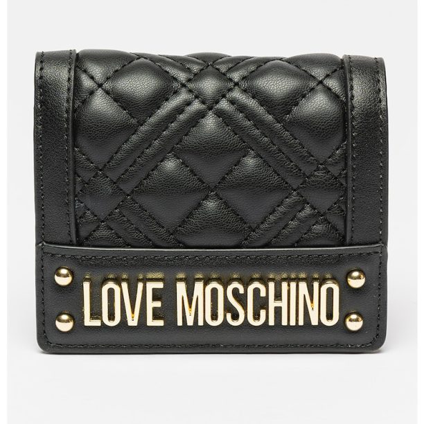 Портфейл от еко кожа с метално лого Love Moschino