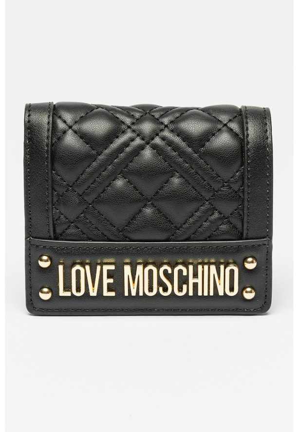 Портфейл от еко кожа с метално лого Love Moschino