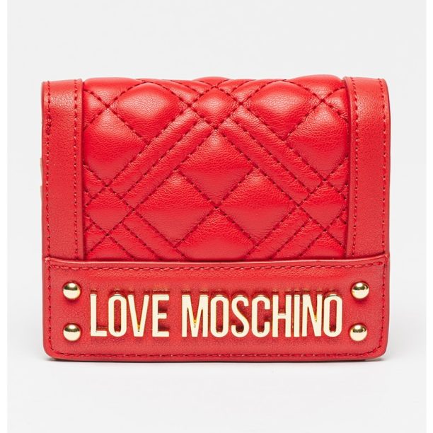 Портфейл от еко кожа с метално лого Love Moschino