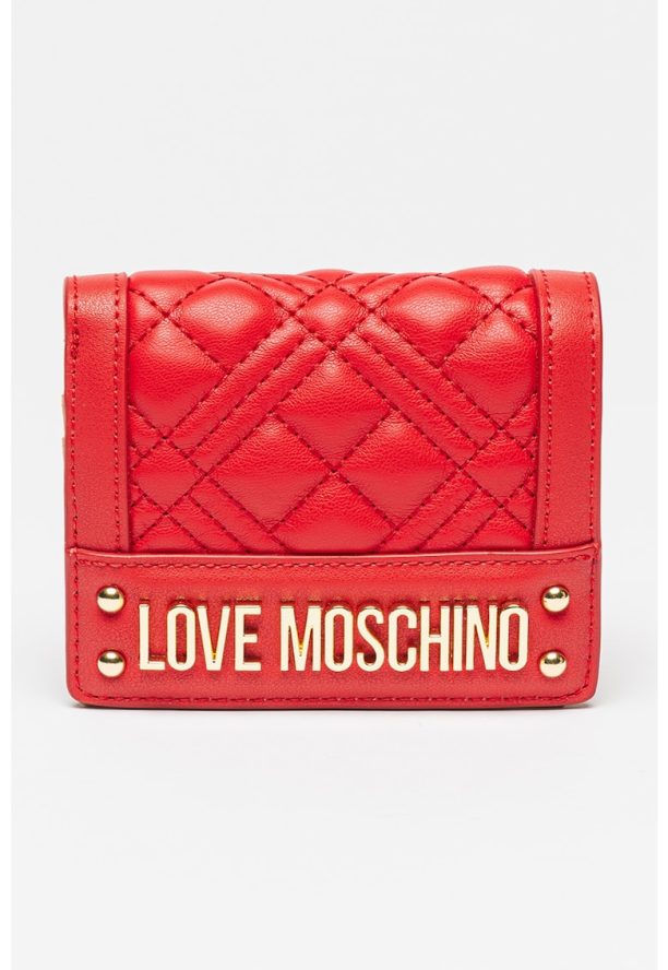 Портфейл от еко кожа с метално лого Love Moschino