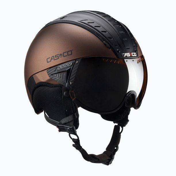 Ски каска CASCO SP-2 Carbonic Visor brown 07.3733