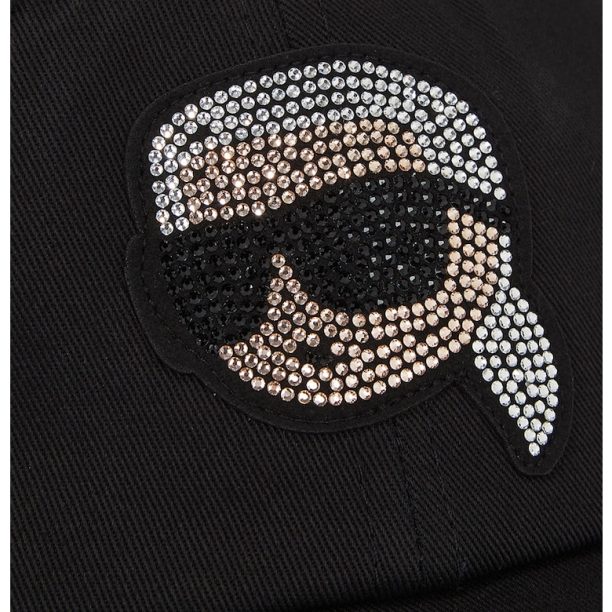 Шапка Ikonik с декоративни камъни Karl Lagerfeld