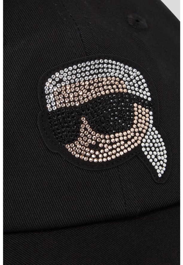 Шапка Ikonik с декоративни камъни Karl Lagerfeld