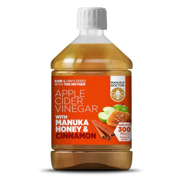 Ябълков оцет + мед от манука и канела - Apple Cider Vinegar with Manuka Honey & Cinnamon (300 MGO)