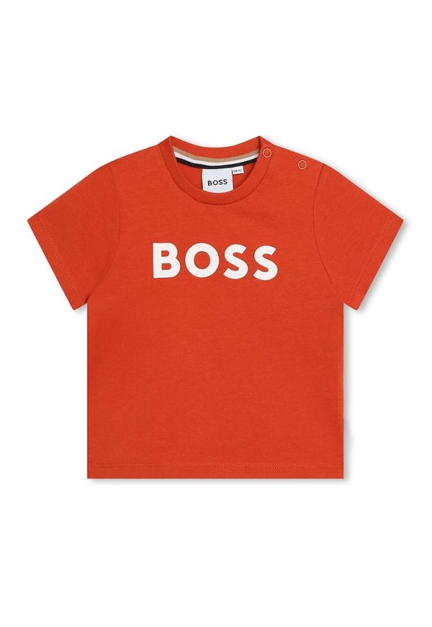 BOSS - Памучна тениска с лого BOSS Kidswear