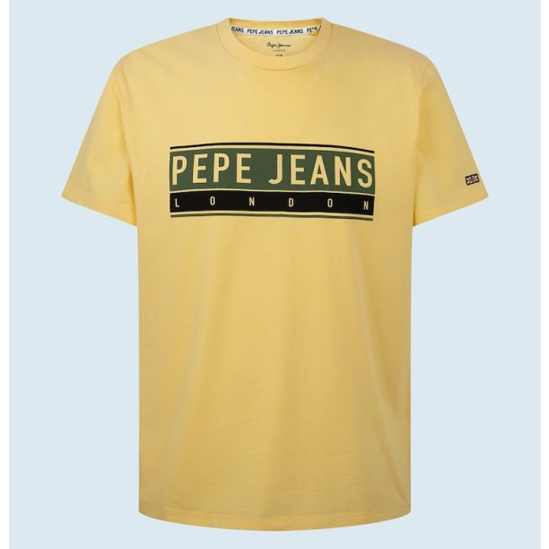 Tениска Jayo с овално деколте и лого Pepe Jeans London