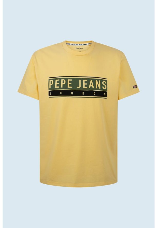 Tениска Jayo с овално деколте и лого Pepe Jeans London