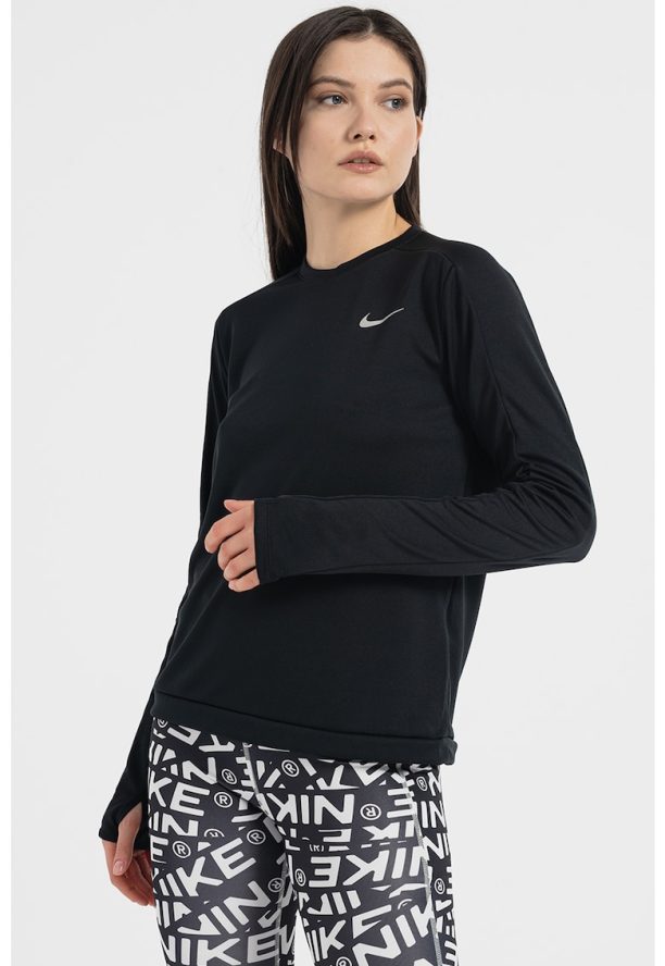 Блуза за бягане с Dri-Fit с овално деколте Nike