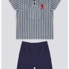 Блуза и къс панталон с лого US Polo Assn