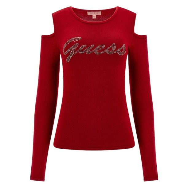 Блуза по тялото с отвори на раменете GUESS JEANS