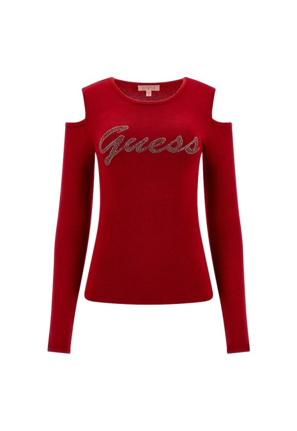 Блуза по тялото с отвори на раменете GUESS JEANS