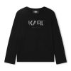 Блуза с декоративни камъни KARL LAGERFELD KIDS