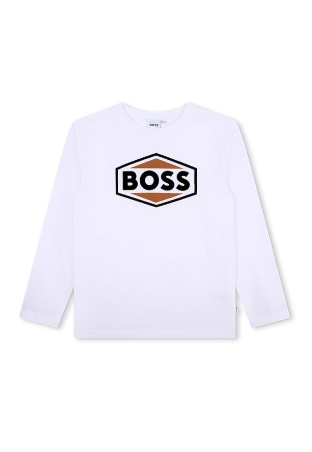 Блуза с лога BOSS Kidswear