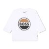 Блуза с овално деколте и лого BOSS Kidswear