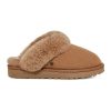 Велурени чехли Classic с подплата от еко кожа UGG