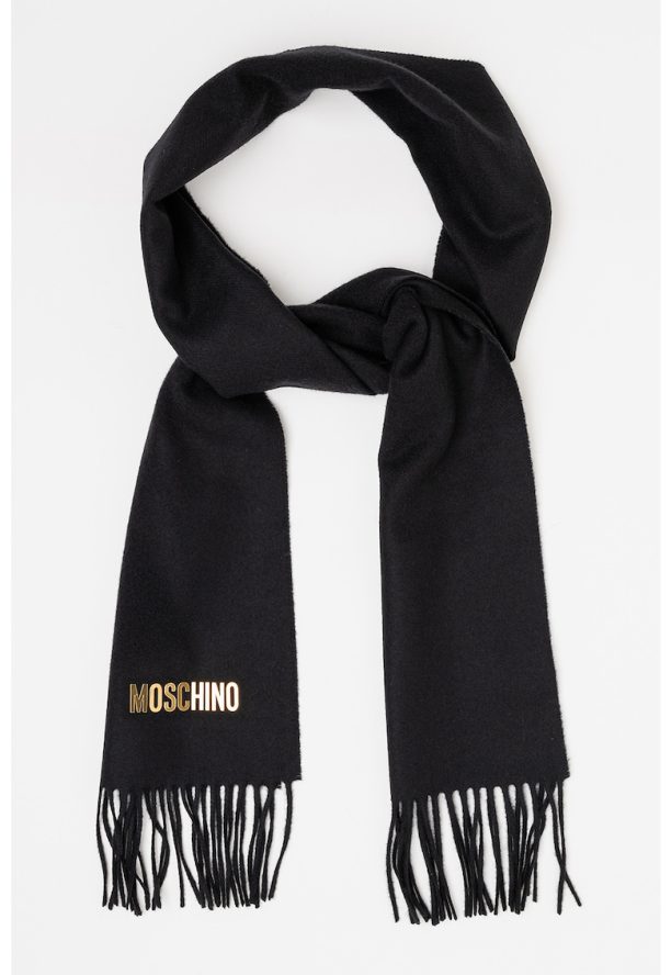 Вълнен шал с ресни Moschino