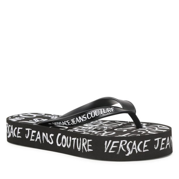 Джапанки Versace Jeans Couture в Черен цвят