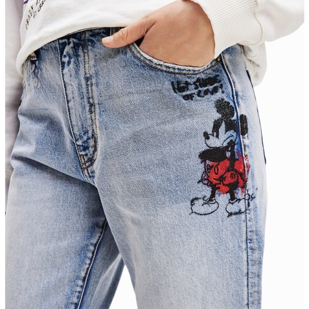 Дънки със стандартна кройка и щампа на Mickey Mouse DESIGUAL